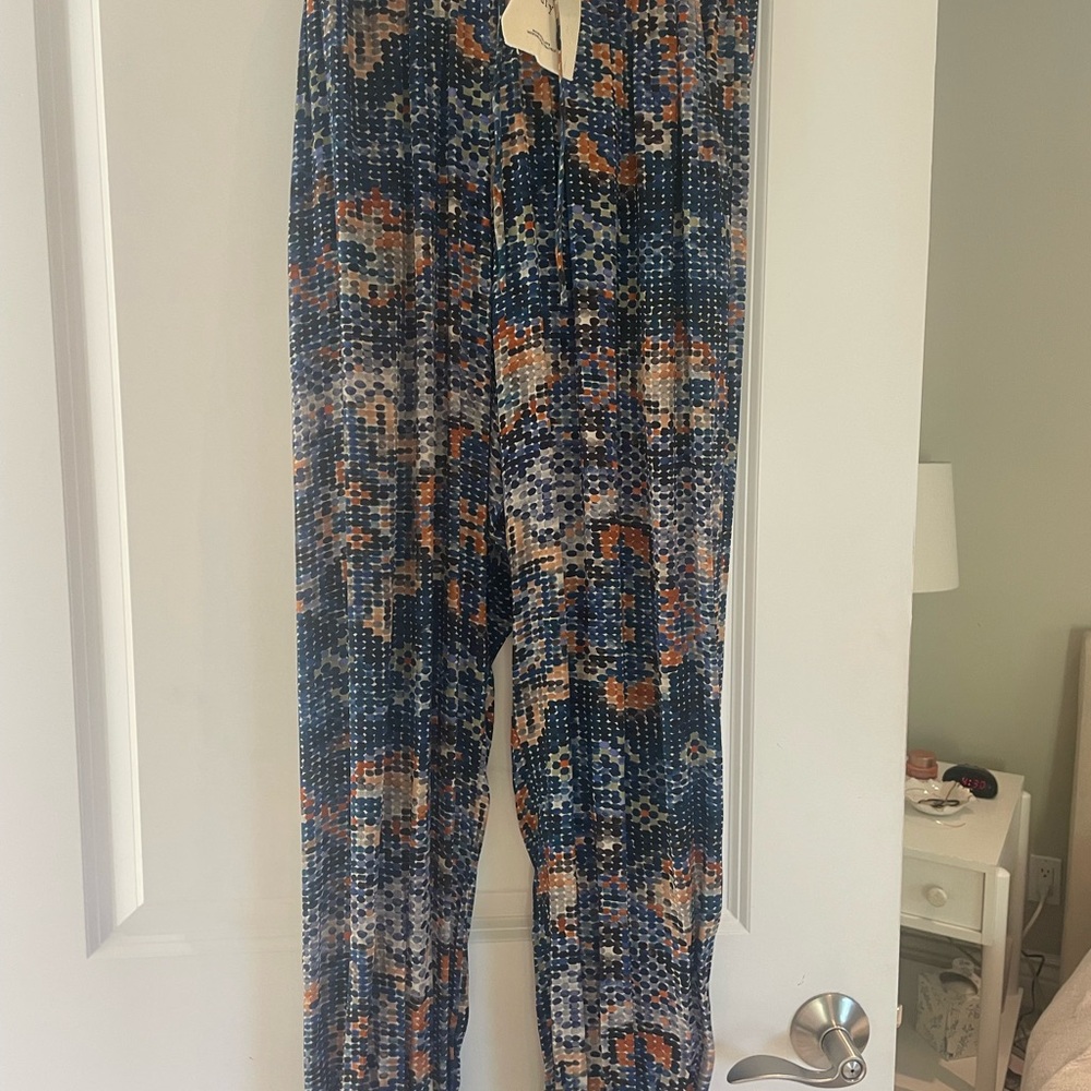 Stylish Blue and Orange Joggers